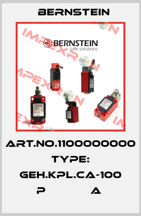 Art.No.1100000000 Type: GEH.KPL.CA-100 P             A  Bernstein