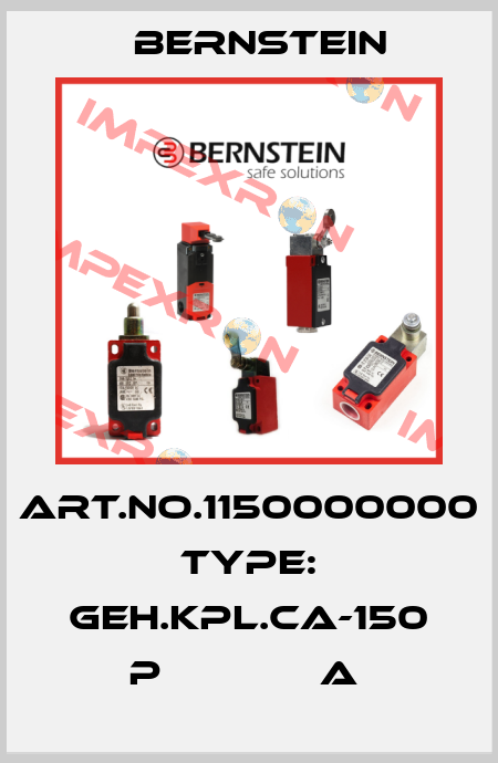 Art.No.1150000000 Type: GEH.KPL.CA-150 P             A  Bernstein