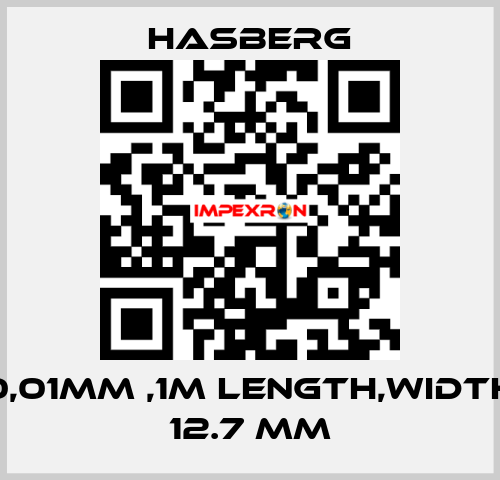 0,01MM ,1M LENGTH,WIDTH 12.7 MM  Hasberg