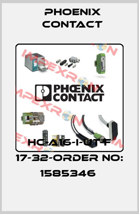 HC-A16-I-UT-F 17-32-ORDER NO: 1585346  Phoenix Contact
