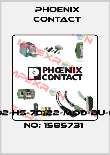 HC-M-02-HS-70/22-MOD-BU-ORDER NO: 1585731  Phoenix Contact