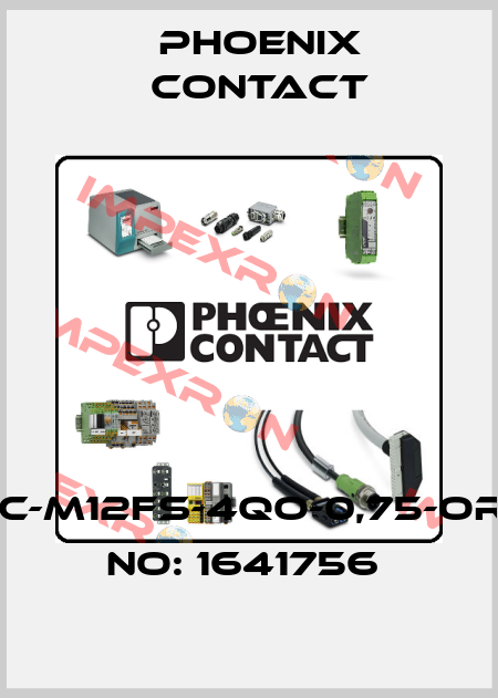 SACC-M12FS-4QO-0,75-ORDER NO: 1641756  Phoenix Contact