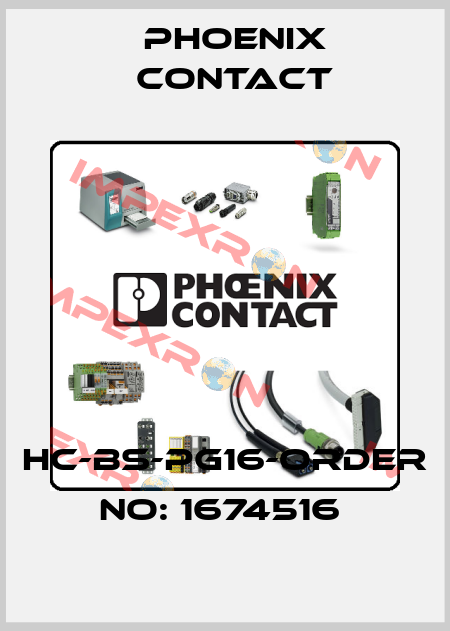HC-BS-PG16-ORDER NO: 1674516  Phoenix Contact