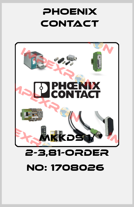 MKKDS 1/ 2-3,81-ORDER NO: 1708026  Phoenix Contact