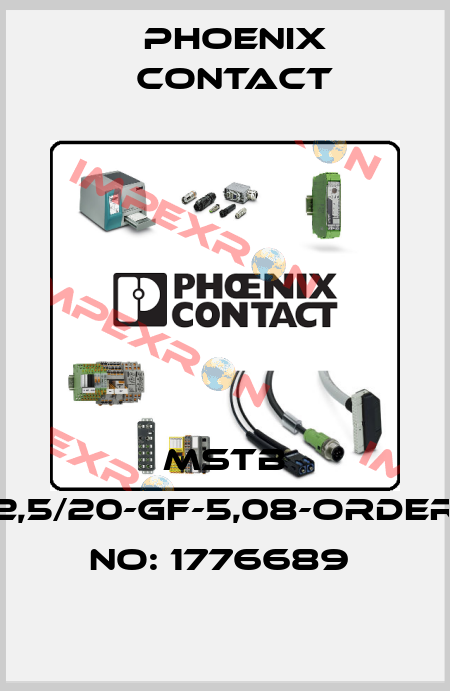 MSTB 2,5/20-GF-5,08-ORDER NO: 1776689  Phoenix Contact