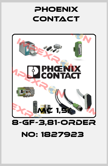 MC 1,5/ 8-GF-3,81-ORDER NO: 1827923  Phoenix Contact