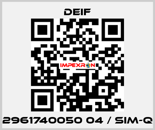 2961740050 SIM-Q / Variant No. : 2961740050.04 Deif