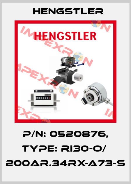 p/n: 0520876, Type: RI30-O/  200AR.34RX-A73-S Hengstler