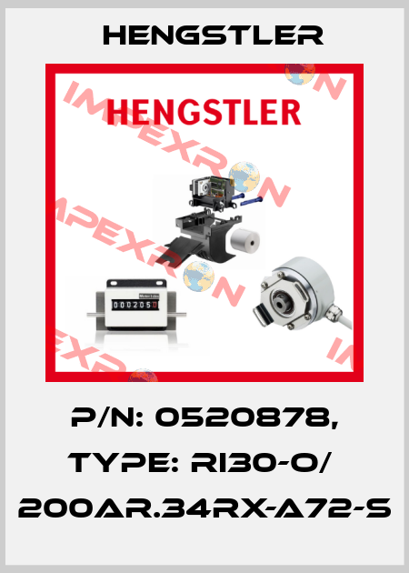 p/n: 0520878, Type: RI30-O/  200AR.34RX-A72-S Hengstler