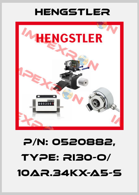 p/n: 0520882, Type: RI30-O/   10AR.34KX-A5-S Hengstler