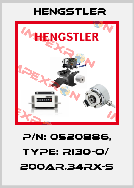 p/n: 0520886, Type: RI30-O/  200AR.34RX-S Hengstler