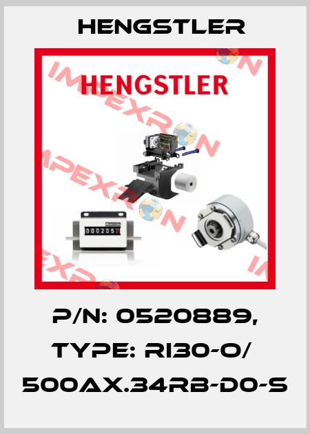 p/n: 0520889, Type: RI30-O/  500AX.34RB-D0-S Hengstler