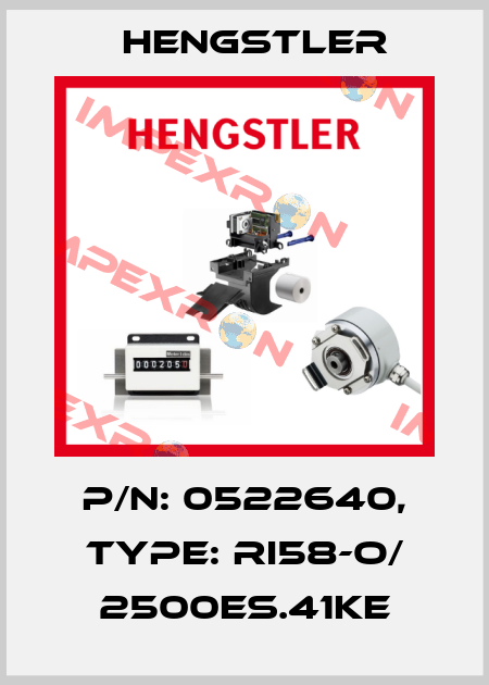 p/n: 0522640, Type: RI58-O/ 2500ES.41KE Hengstler