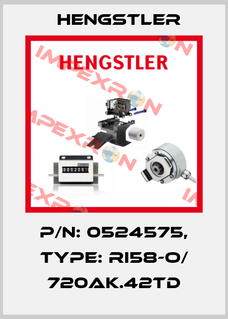 p/n: 0524575, Type: RI58-O/ 720AK.42TD Hengstler