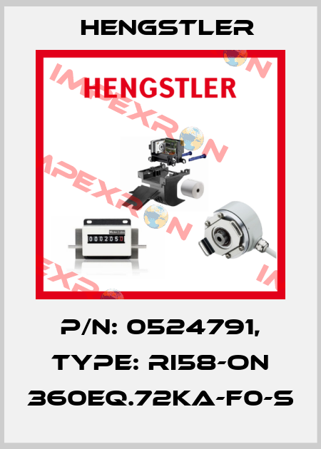 p/n: 0524791, Type: RI58-ON 360EQ.72KA-F0-S Hengstler