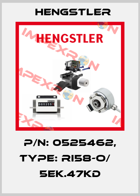 p/n: 0525462, Type: RI58-O/    5EK.47KD Hengstler