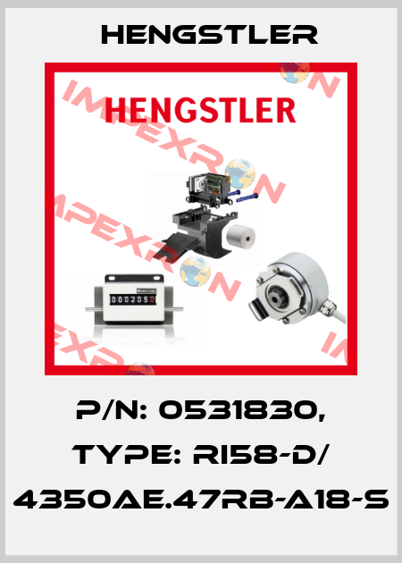 p/n: 0531830, Type: RI58-D/ 4350AE.47RB-A18-S Hengstler