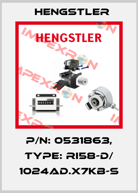 p/n: 0531863, Type: RI58-D/ 1024AD.X7KB-S Hengstler