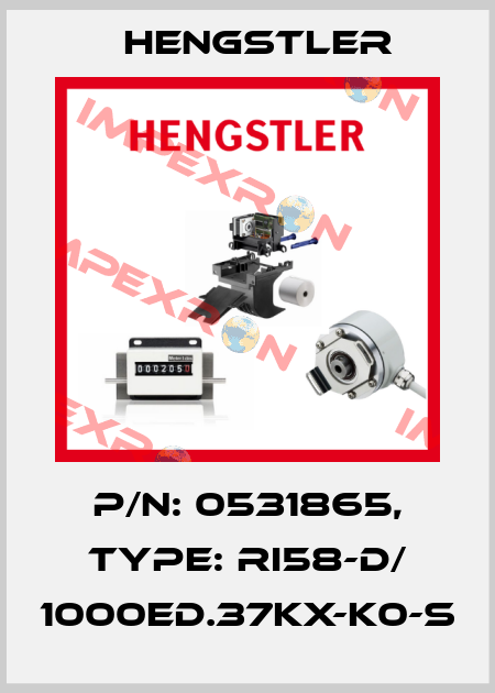 p/n: 0531865, Type: RI58-D/ 1000ED.37KX-K0-S Hengstler