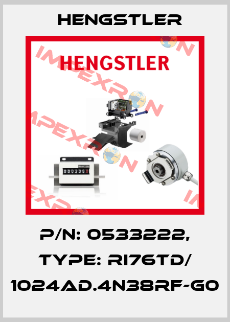 p/n: 0533222, Type: RI76TD/ 1024AD.4N38RF-G0 Hengstler