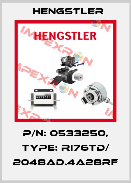 p/n: 0533250, Type: RI76TD/ 2048AD.4A28RF Hengstler