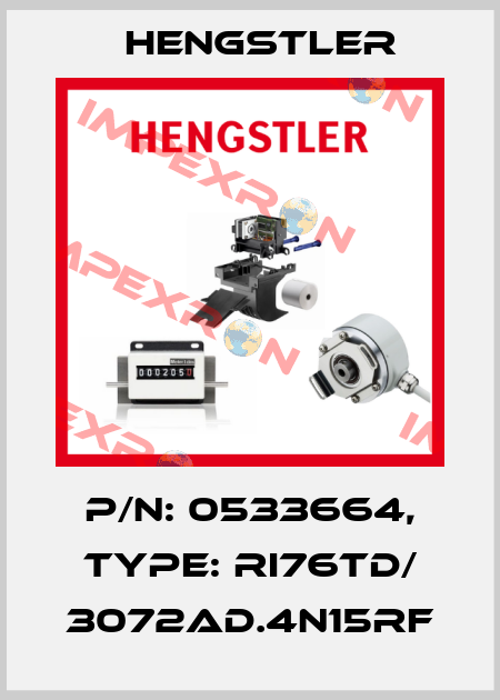 p/n: 0533664, Type: RI76TD/ 3072AD.4N15RF Hengstler