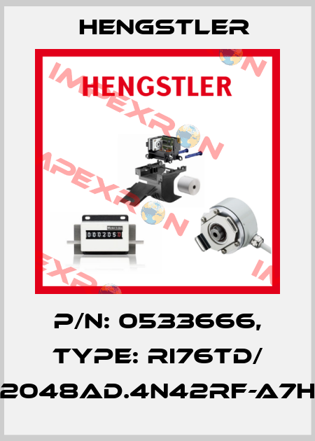 p/n: 0533666, Type: RI76TD/ 2048AD.4N42RF-A7H Hengstler