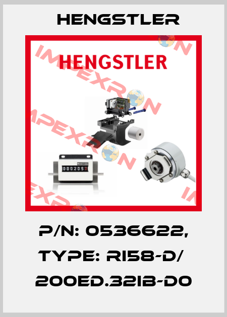 p/n: 0536622, Type: RI58-D/  200ED.32IB-D0 Hengstler