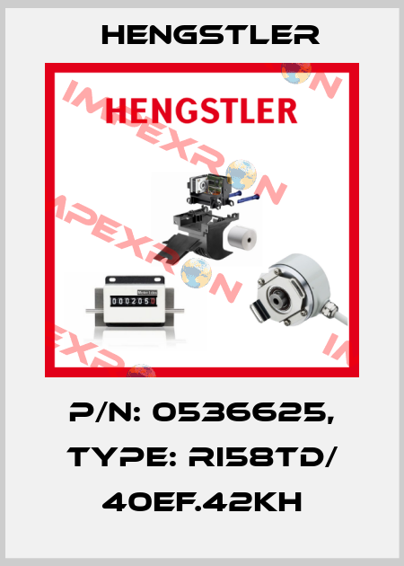 p/n: 0536625, Type: RI58TD/ 40EF.42KH Hengstler