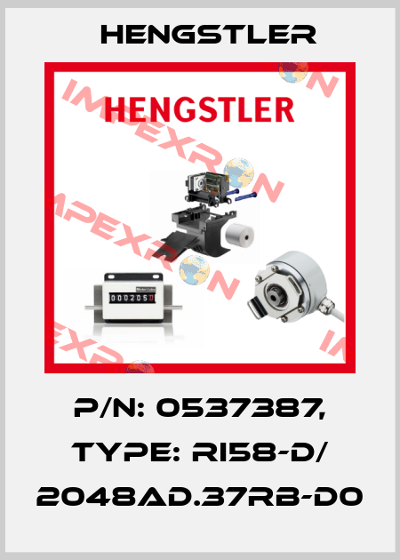 p/n: 0537387, Type: RI58-D/ 2048AD.37RB-D0 Hengstler