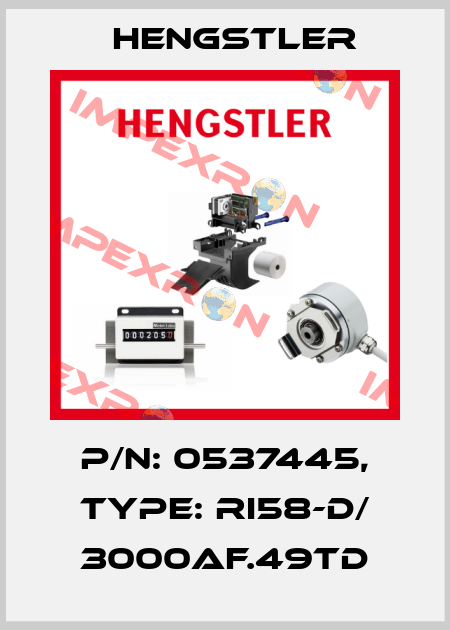 p/n: 0537445, Type: RI58-D/ 3000AF.49TD Hengstler