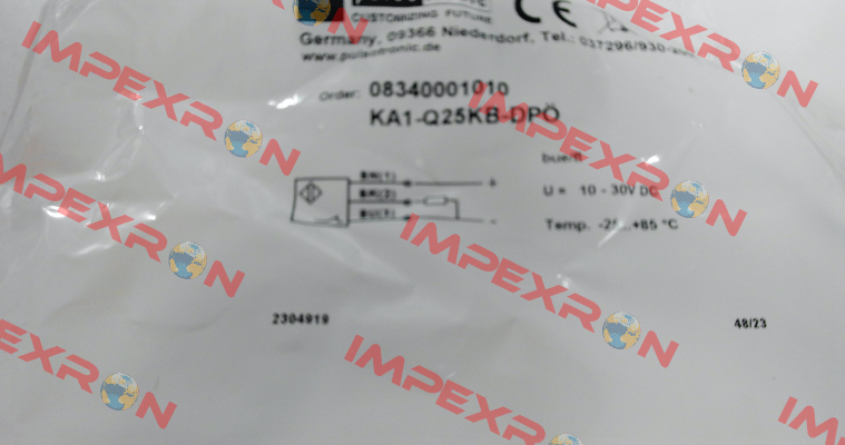p/n: 08340001010, Type: KA1-Q25KB-DPÖ Pulsotronic