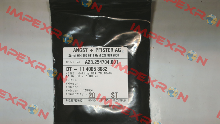 1140053082 / 1Q713082 / ORM 0820-30 Angst-Pfister