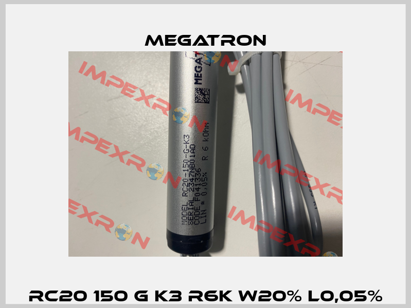 RC20 150 G K3 R6K W20% L0,05% Megatron