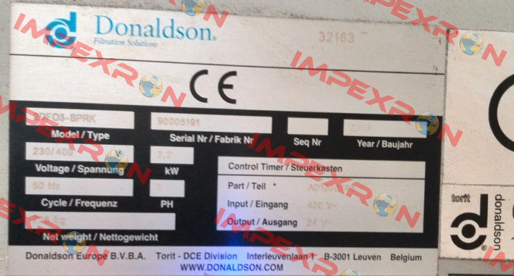 262-5001 (1*6)  Donaldson