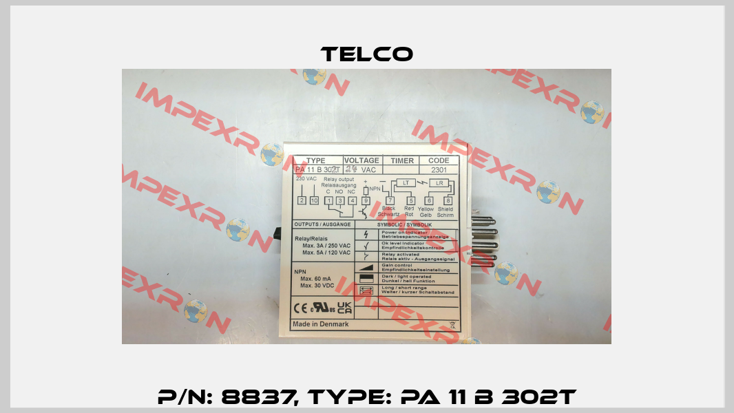 p/n: 8837, Type: PA 11 B 302T Telco