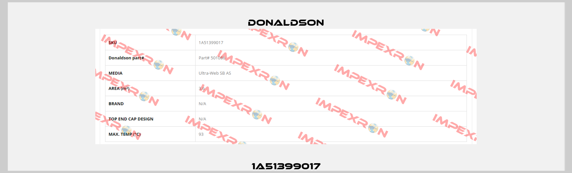 1A51399017 Donaldson