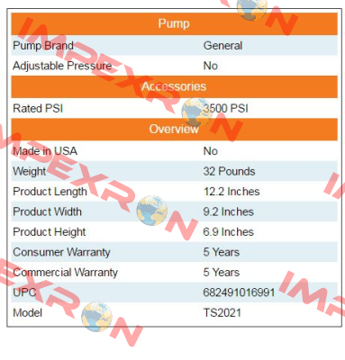 TS2021 General Pump