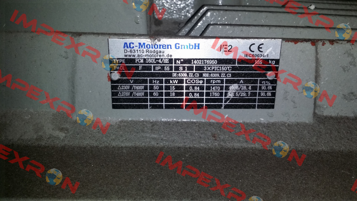 FCM 160L-4/HE obsolete, replaced by IE2AC16L4024  AC Motoren