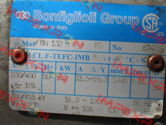 BN 132MB 4 FD Bonfiglioli