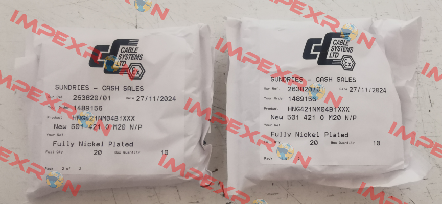 HNG421NM04B1XXX (New 501 421 O M20 N/P) Hawke
