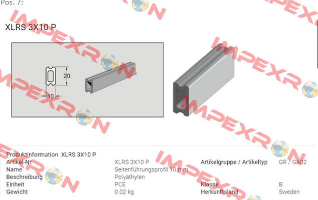 XLRS 3X10 P FlexLink