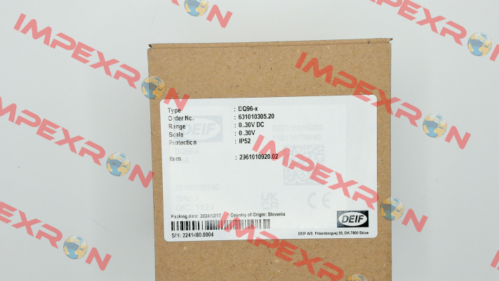 2961010920 03 / DQ96-X Deif