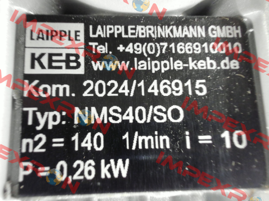 Typ NMS40HU-10/1-63L/4A-IE2-TB-ST05 LAIPPLE KEB