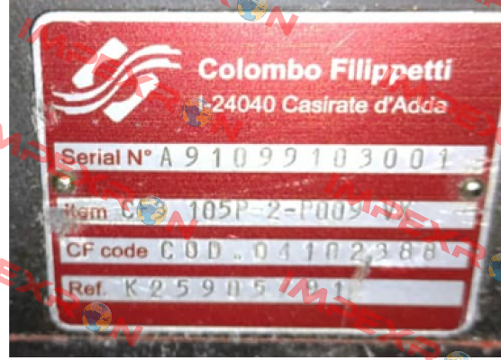 CF3 105P-2-P009 VX Colombo Filippetti