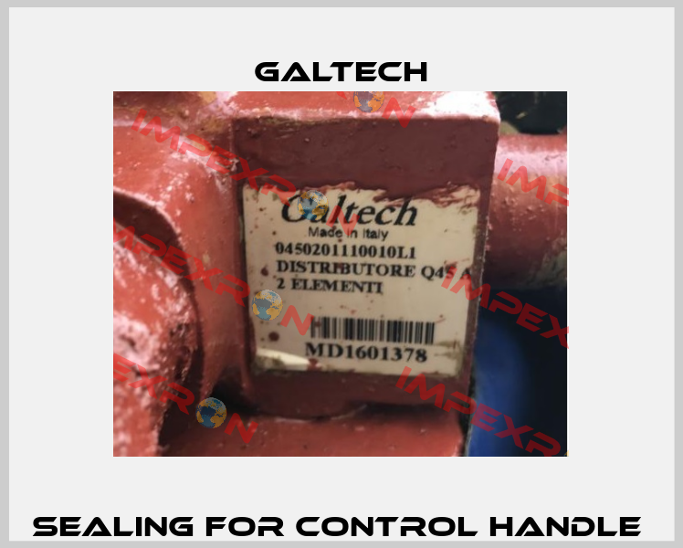 sealing for control handle  Galtech