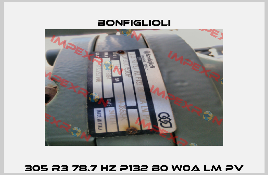 305 R3 78.7 HZ P132 B0 W0A LM PV Bonfiglioli