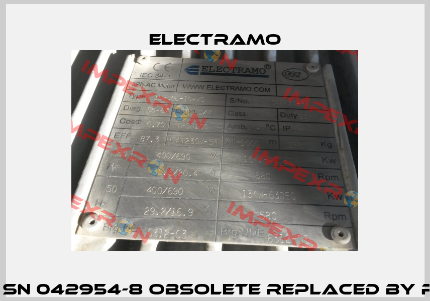 1 L 200L-10-V5  sn 042954-8 obsolete replaced by R015.00D10F40  Electramo