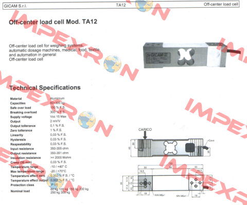 Model TA12  Gicam