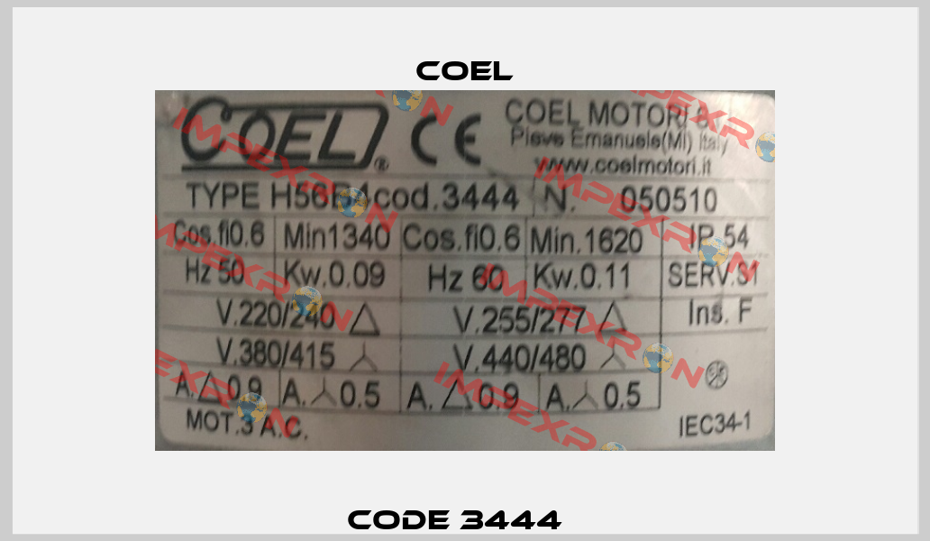 Code 3444   Coel